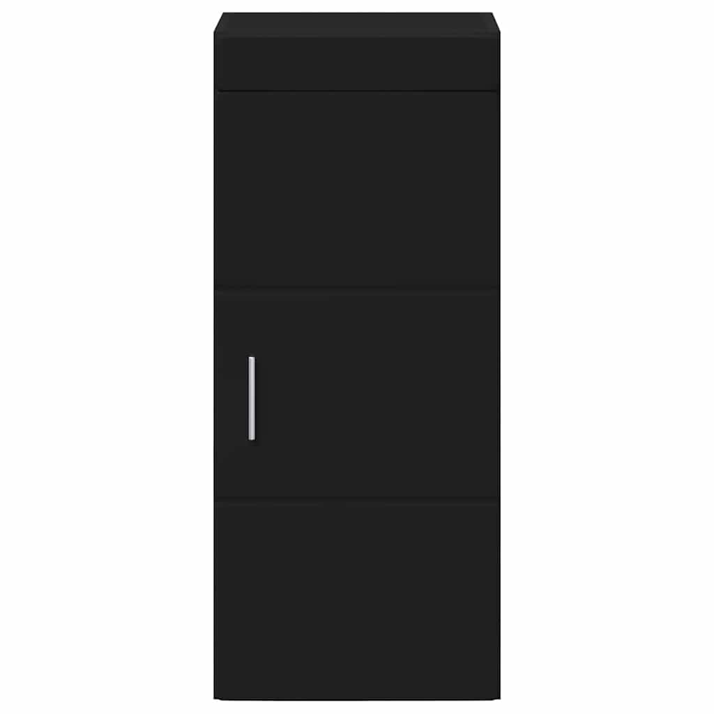Badkamer wandkast TULUM Zwart 37 x 24,5 x 86 cm Bewerkt hout