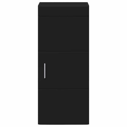 Badkamer wandkast TULUM Zwart 37 x 24,5 x 86 cm Bewerkt hout