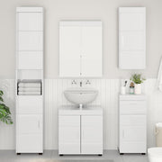 Badkamer wandkast 37x24.5x86 cm hoogglans wit