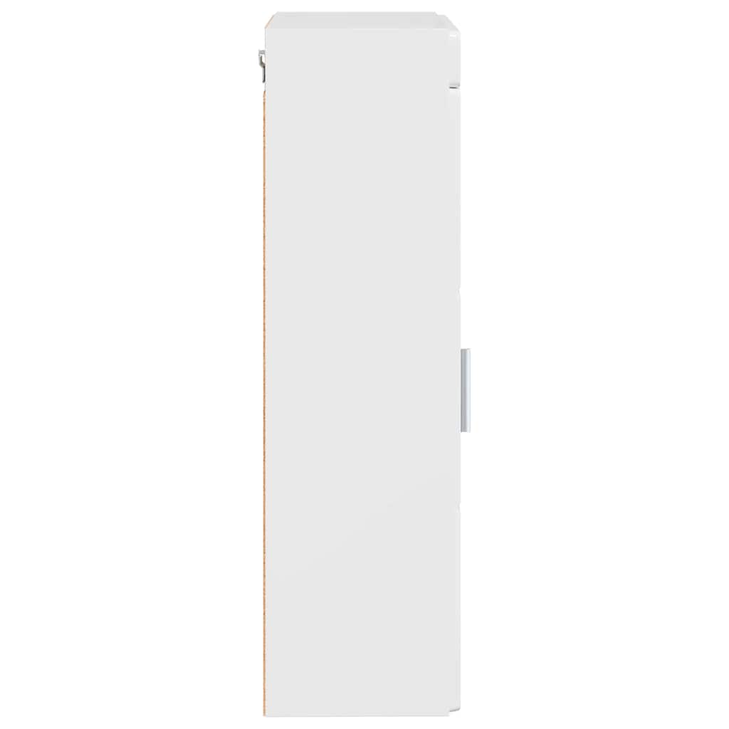 Badkamer wandkast TULUM Hoogglans wit 37 x 24,5 x 86 cm