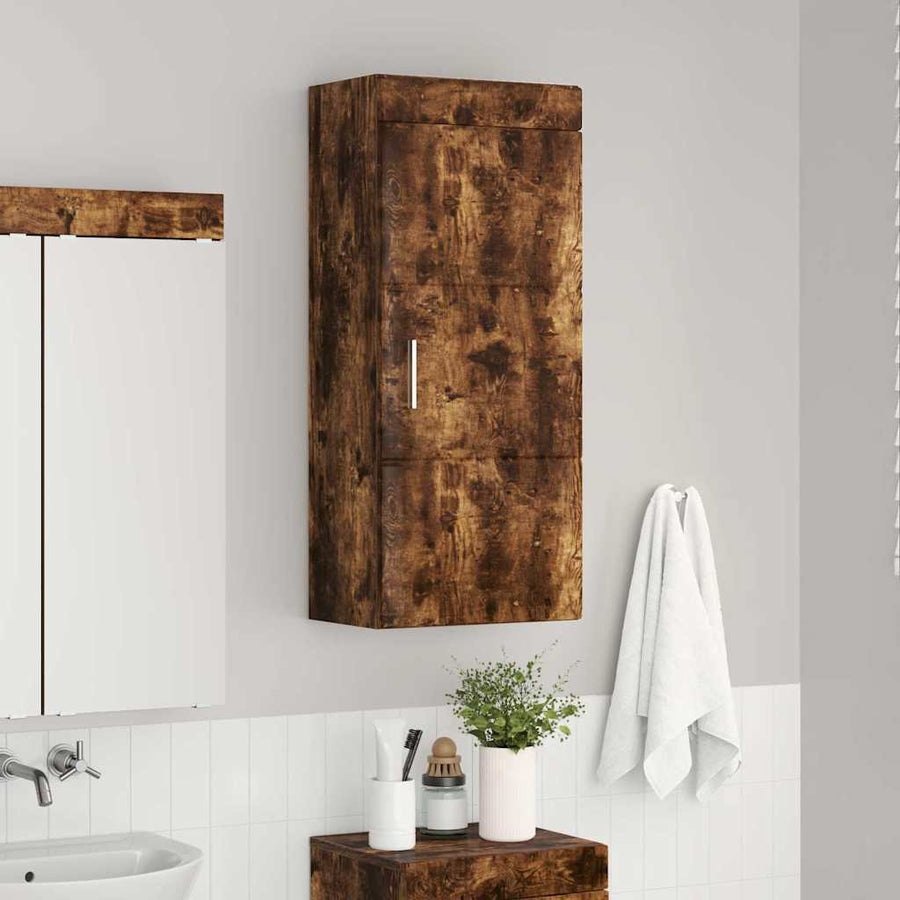 Badkamer wandkast TULUM Gerookt eiken 37 x 24,5 x 86 cm