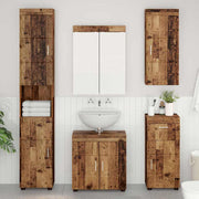 Badkamer wandkast 37x24.5x86 cm oudhout bewerkt hout
