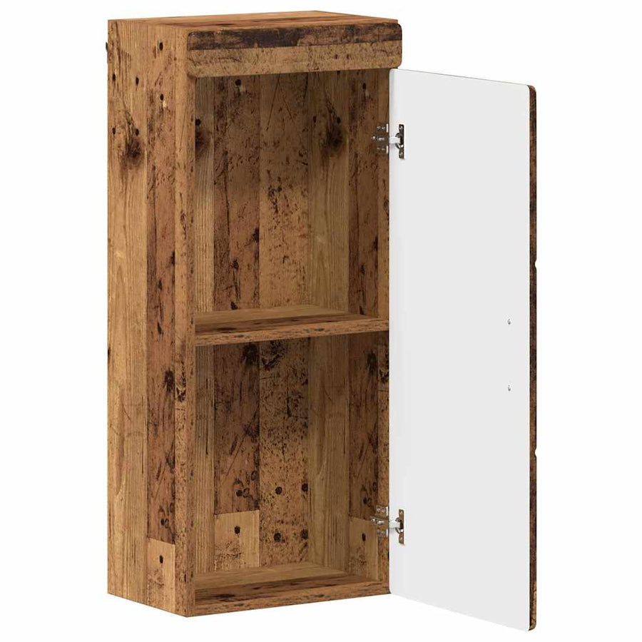 Badkamer wandkast TULUM Oudhout 37 x 24,5 x 86 cm Bewerkt hout