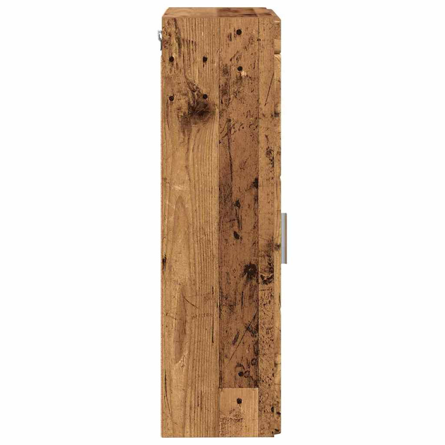 Badkamer wandkast TULUM Oudhout 37 x 24,5 x 86 cm Bewerkt hout