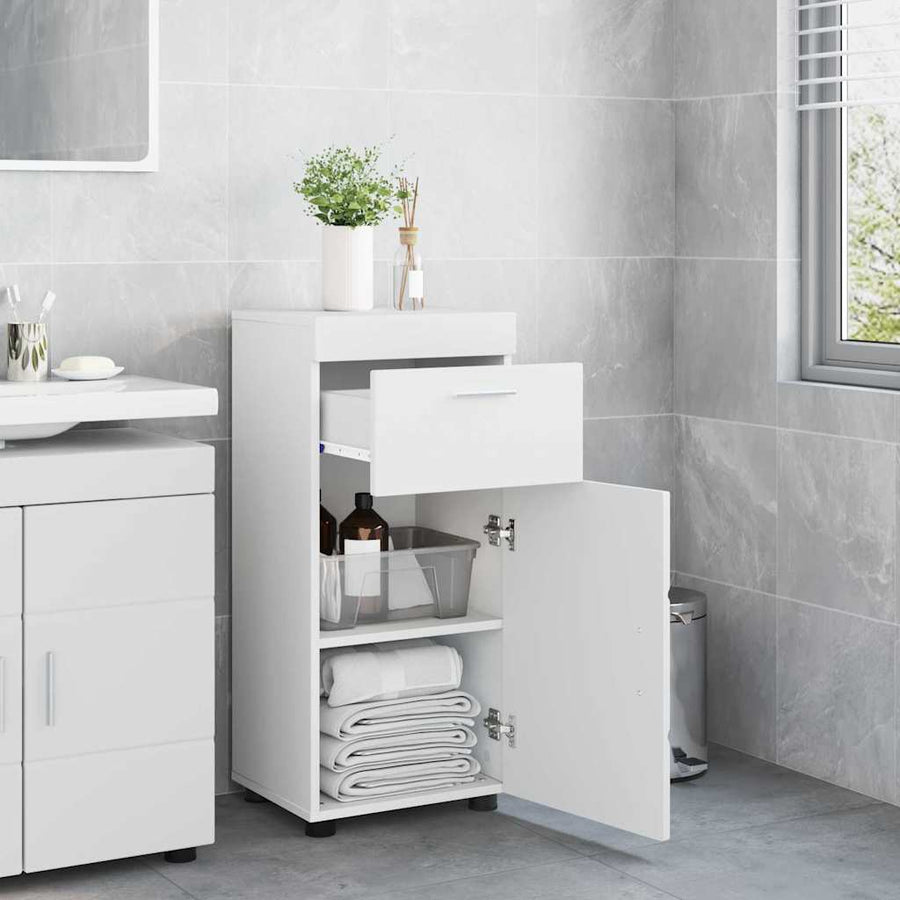 Badkamerkastenset TULUM Wit 37 x 31,5 x 82 cm Bewerkt hout