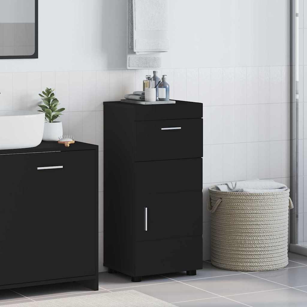 Badkamerkastenset TULUM Zwart 37 x 31,5 x 82 cm Bewerkt hout