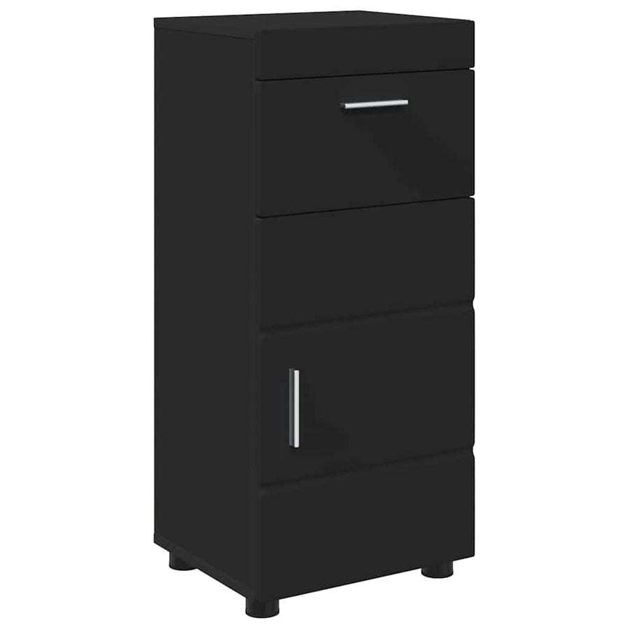 Badkamerkastenset TULUM Zwart 37 x 31,5 x 82 cm Bewerkt hout