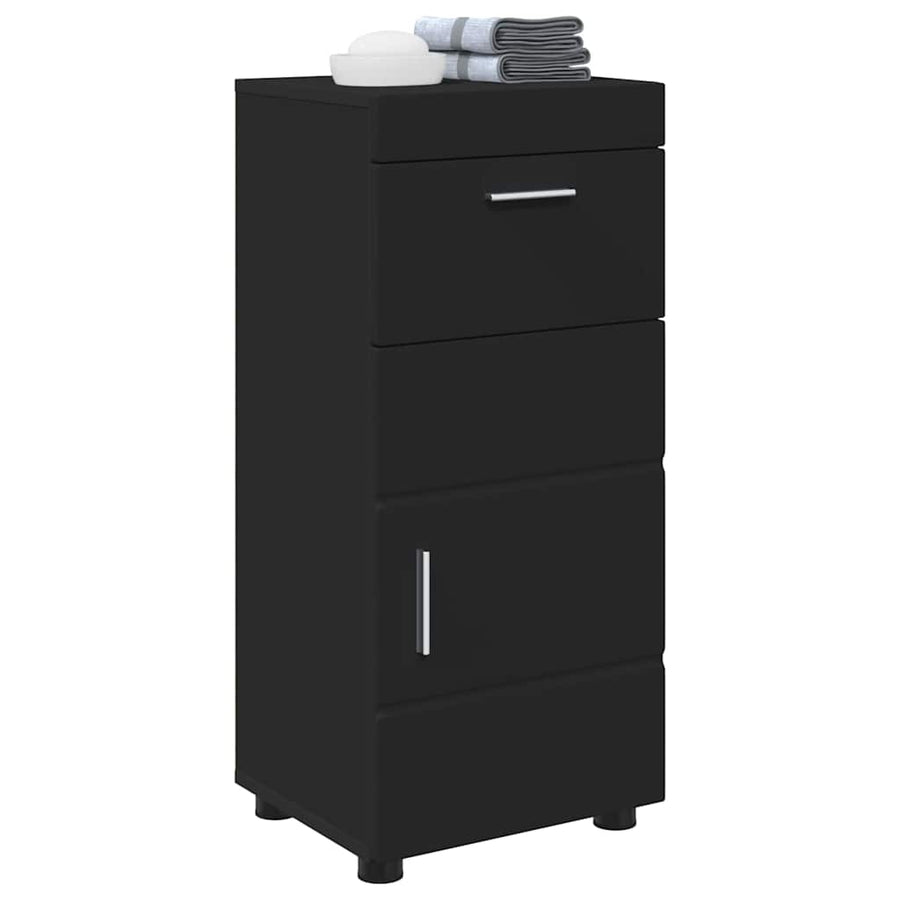 Badkamerkastenset TULUM Zwart 37 x 31,5 x 82 cm Bewerkt hout