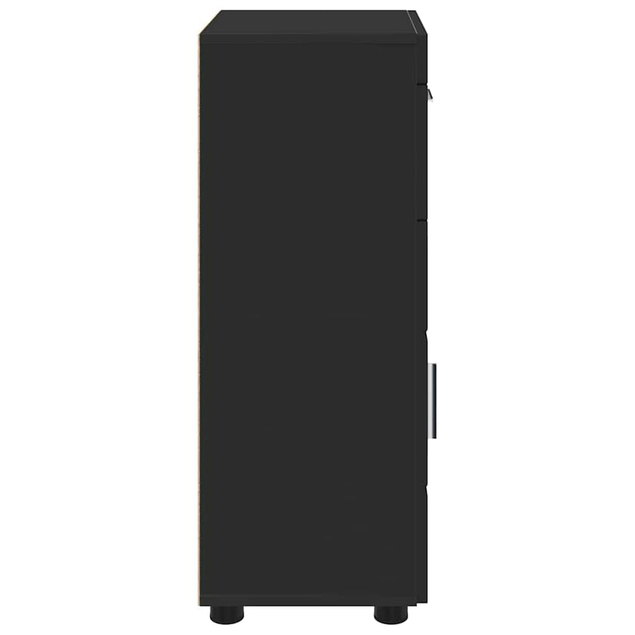 Badkamerkastenset TULUM Zwart 37 x 31,5 x 82 cm Bewerkt hout