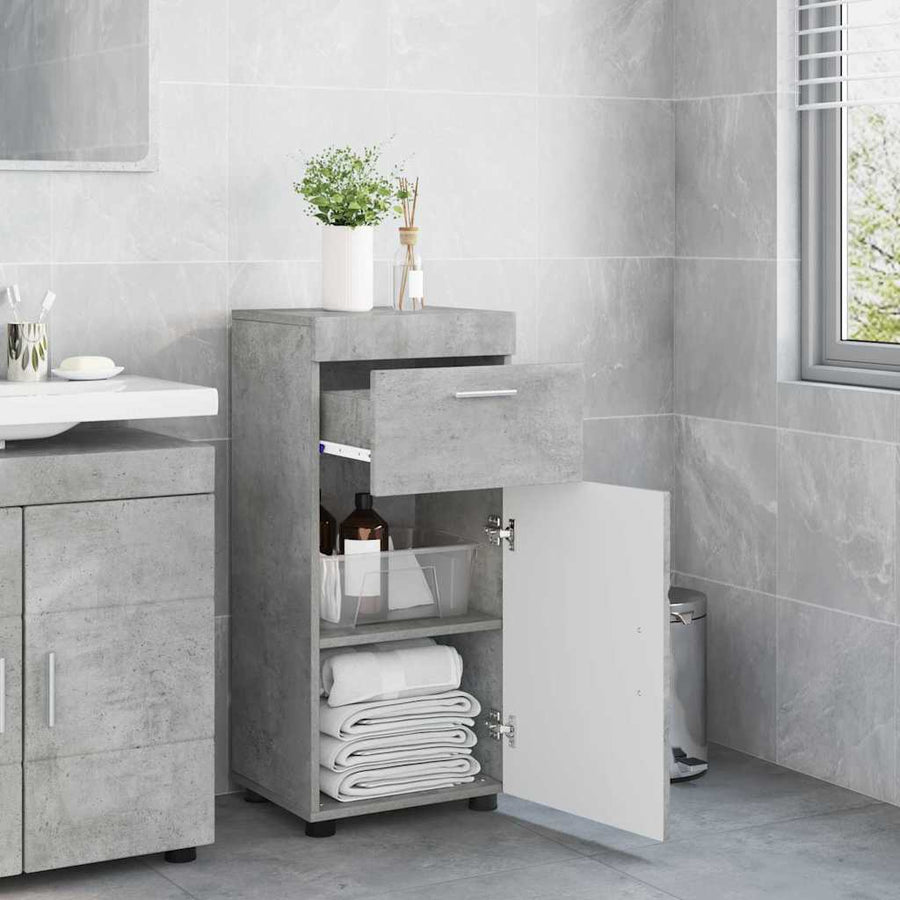 Badkamerkastenset met lade TULUM Beton Grijs 37 x 31,5 x 82 cm