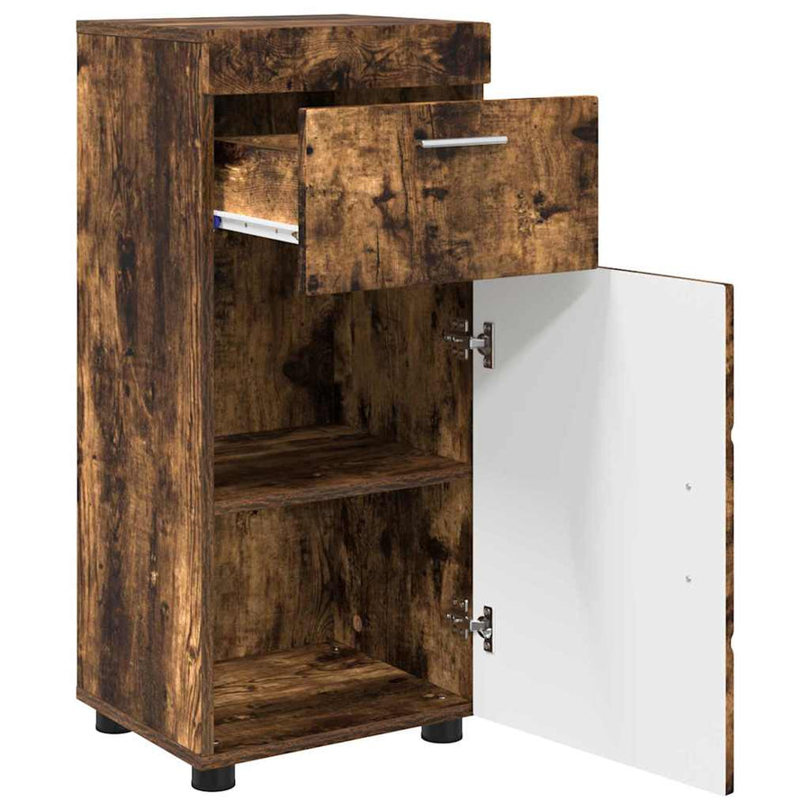 Badkamerkastenset TULUM Gerookt eiken 37 x 31,5 x 82 cm