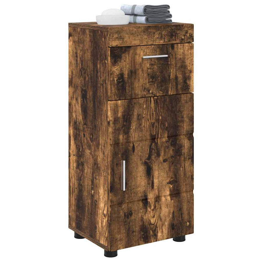 Badkamerkastenset TULUM Gerookt eiken 37 x 31,5 x 82 cm