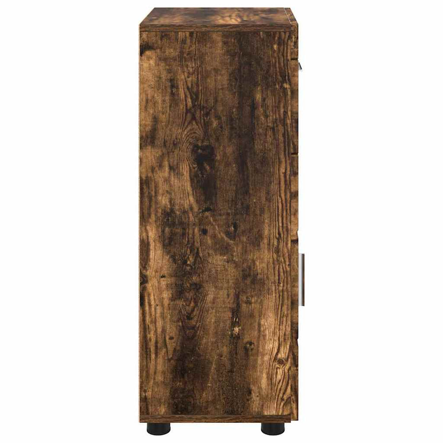 Badkamerkastenset TULUM Gerookt eiken 37 x 31,5 x 82 cm