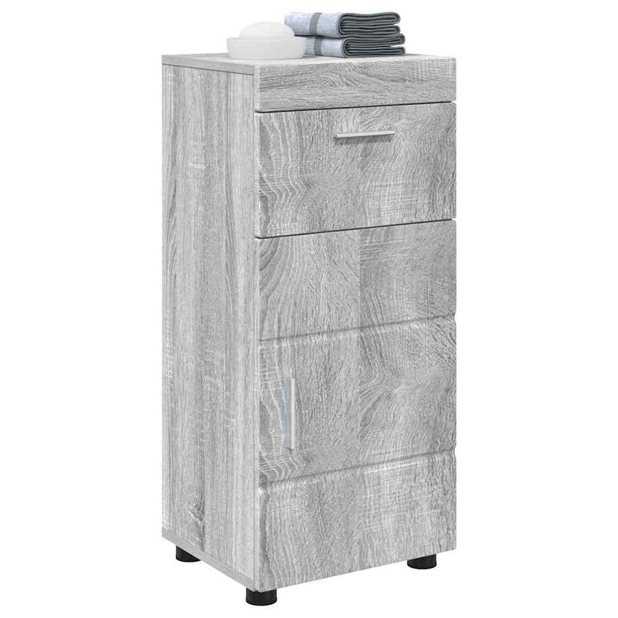 Badkamerkastenset met lade TULUM Grijs Sonoma 37 x 31,5 x 82 cm