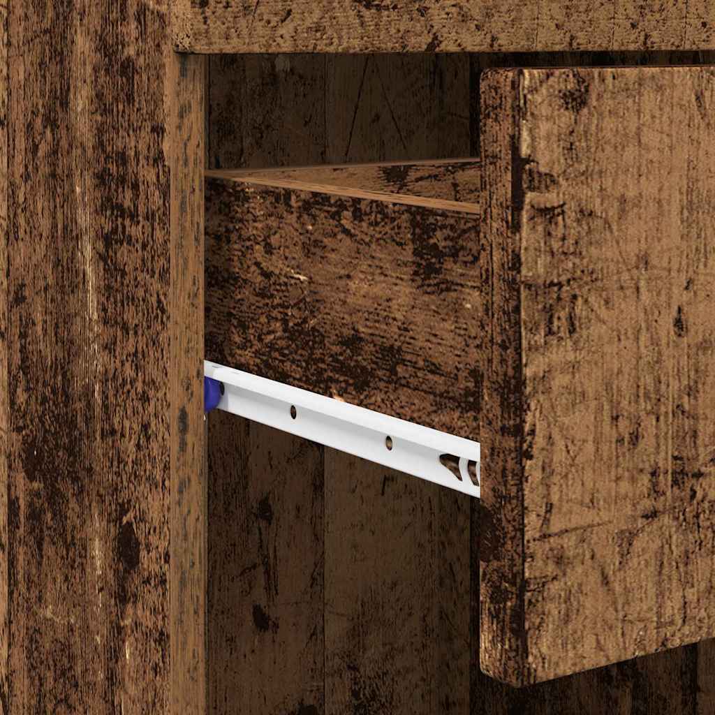 Badkamerkastenset TULUM Oudhout 37 x 31,5 x 82 cm Bewerkt hout