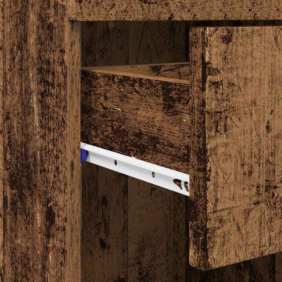 Badkamerkastenset TULUM Oudhout 37 x 31,5 x 82 cm Bewerkt hout