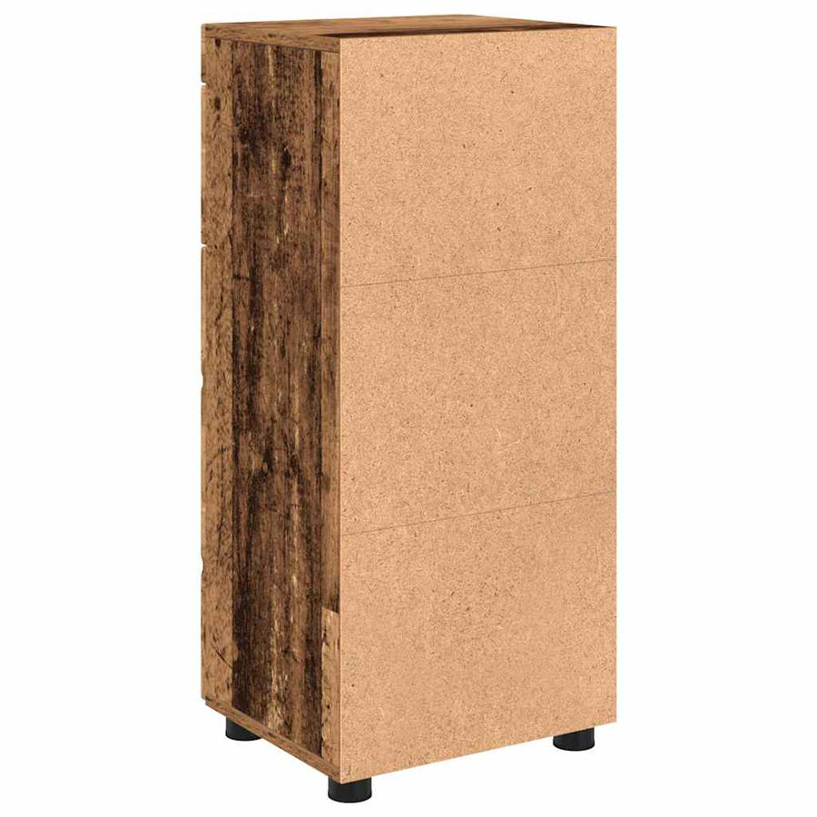 Badkamerkastenset TULUM Oudhout 37 x 31,5 x 82 cm Bewerkt hout
