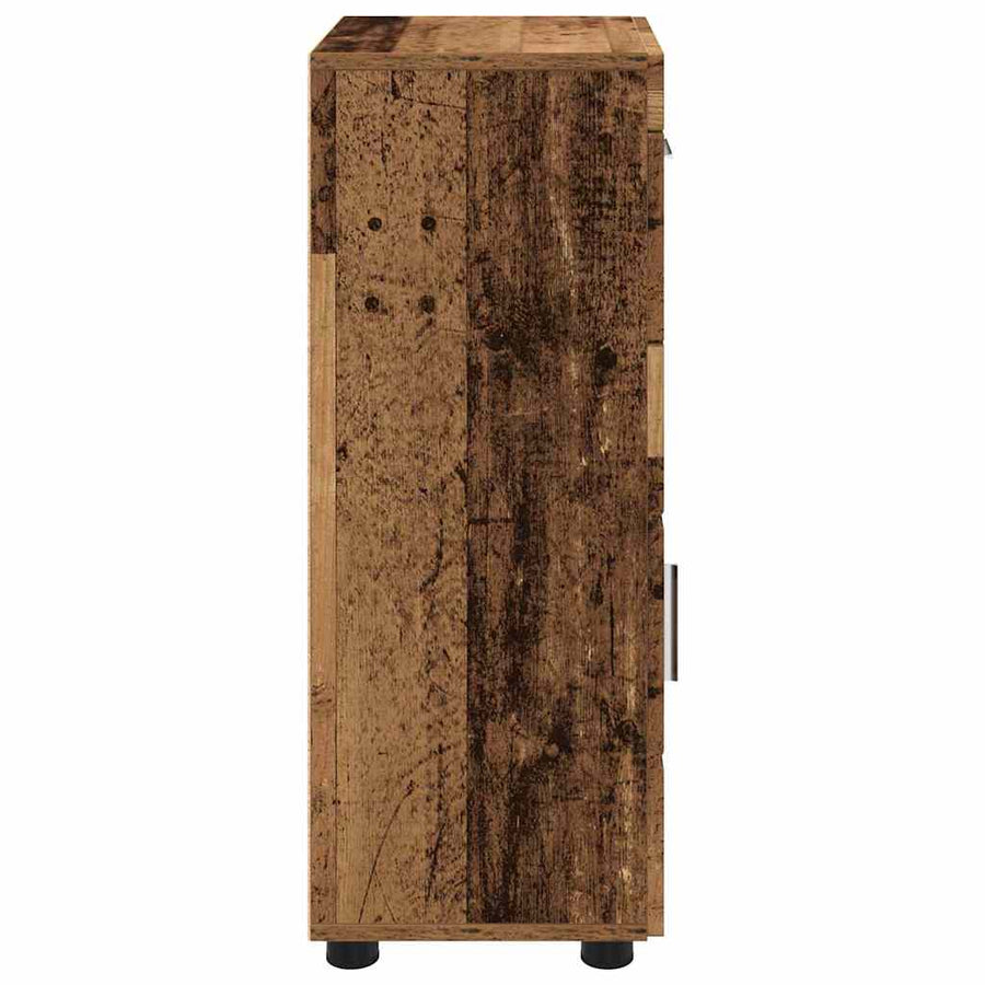 Badkamerkastenset TULUM Oudhout 37 x 31,5 x 82 cm Bewerkt hout