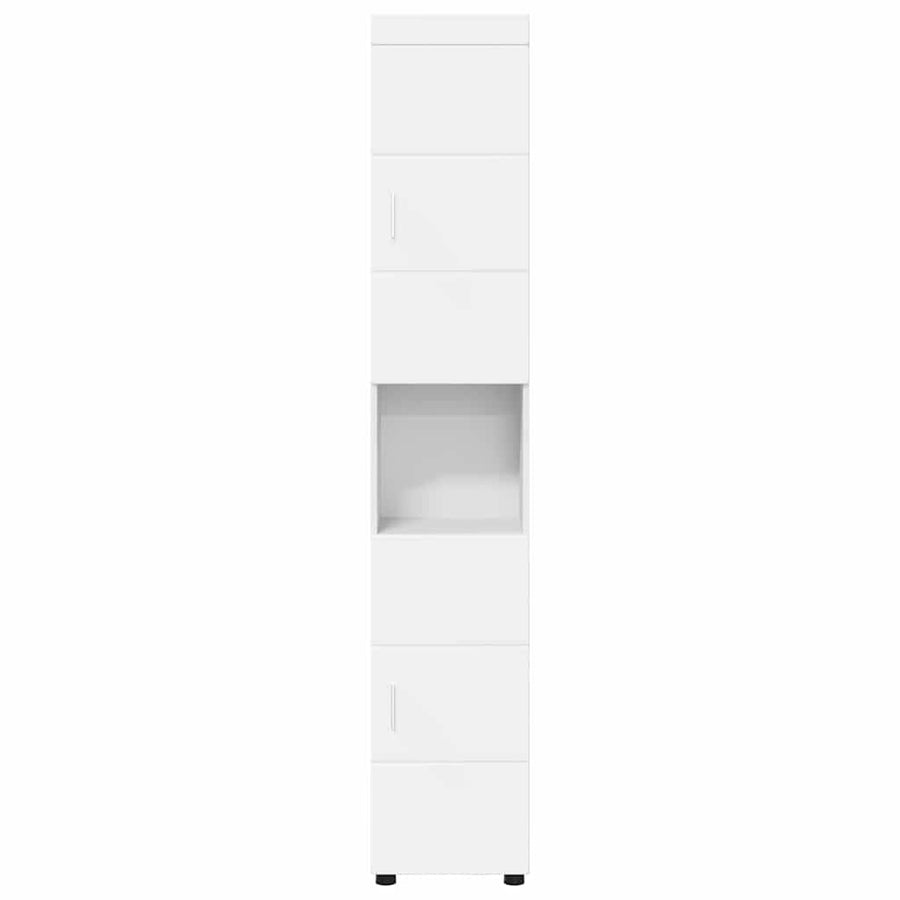 Badkamerkastenset TULUM Wit 37 x 31,5 x 203 cm Bewerkt hout