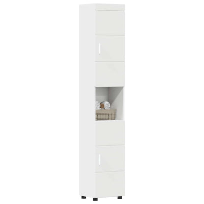 Badkamerkastenset TULUM Wit 37 x 31,5 x 203 cm Bewerkt hout