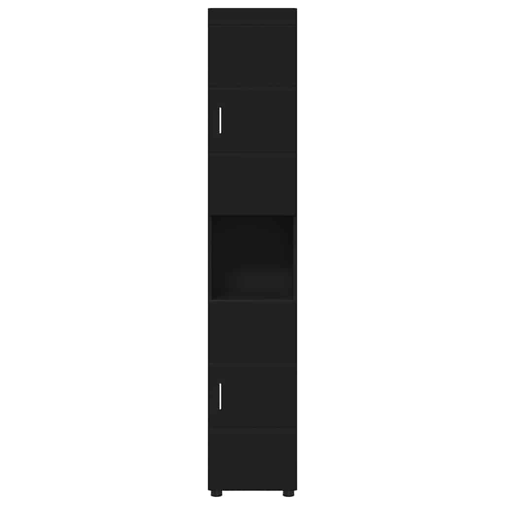 Badkamerkastenset TULUM Zwart 37 x 31,5 x 203 cm Bewerkt hout