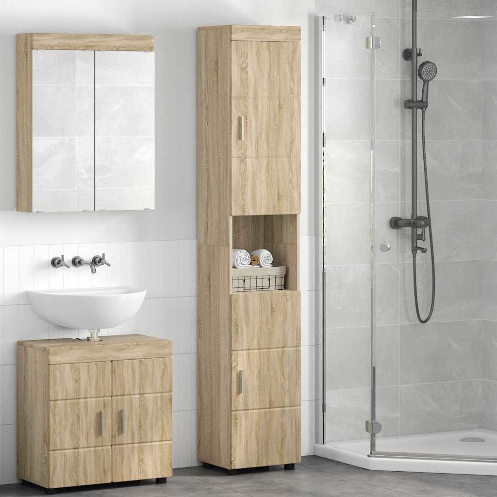 Badkamerkastenset TULUM Sonoma Eiken 37 x 31,5 x 203 cm