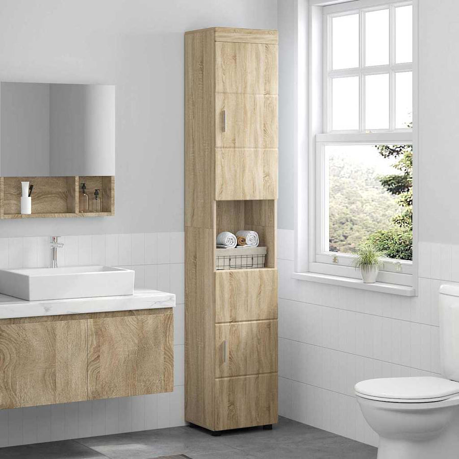 Badkamerkastenset TULUM Sonoma Eiken 37 x 31,5 x 203 cm