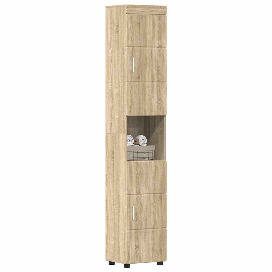 Badkamerkastenset TULUM Sonoma Eiken 37 x 31,5 x 203 cm
