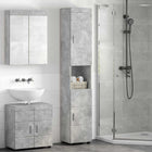 Bathroom Cabinet Set TULUM Concrete Grey 37 x 31.5 x 203 cm