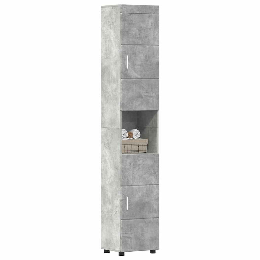 Badkamerkastenset TULUM Beton Grijs 37 x 31,5 x 203 cm