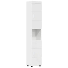 Badkamerkastenset TULUM Hoogglans wit 37 x 31,5 x 203 cm