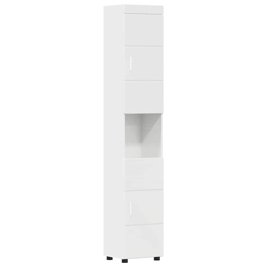 Badkamerkastenset TULUM Hoogglans wit 37 x 31,5 x 203 cm