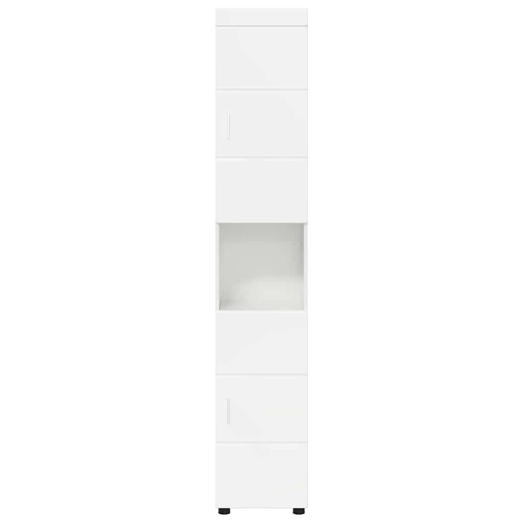 Badkamerkastenset TULUM Hoogglans wit 37 x 31,5 x 203 cm
