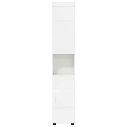 Badkamerkastenset TULUM Hoogglans wit 37 x 31,5 x 203 cm