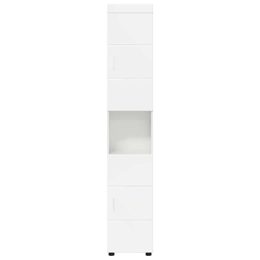 Badkamerkastenset TULUM Hoogglans wit 37 x 31,5 x 203 cm