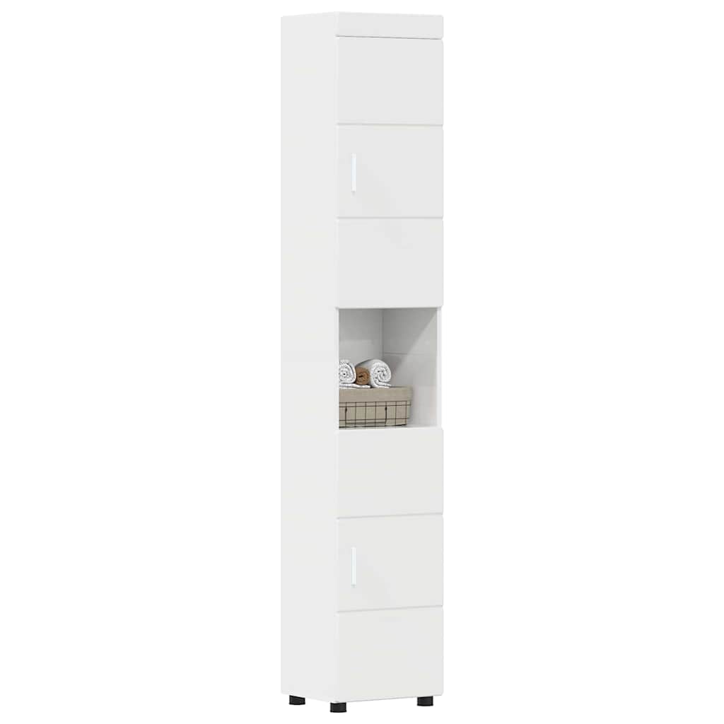 Badkamerkastenset TULUM Hoogglans wit 37 x 31,5 x 203 cm
