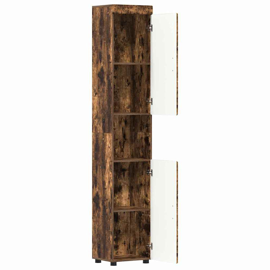 Badkamerkastenset TULUM Gerookt eiken 37 x 31,5 x 203 cm
