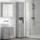 Bathroom cabinet set TULUM Grey Sonoma 37 x 31.5 x 203 cm