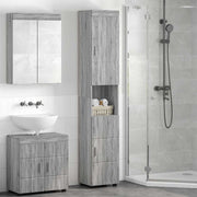 Badkamerkastenset 37x31,5x203 cm grijs sonoma