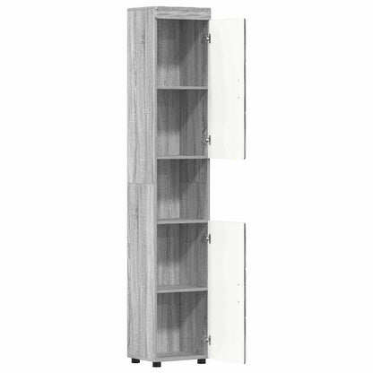 Badkamerkastenset TULUM Grijs Sonoma 37 x 31,5 x 203 cm