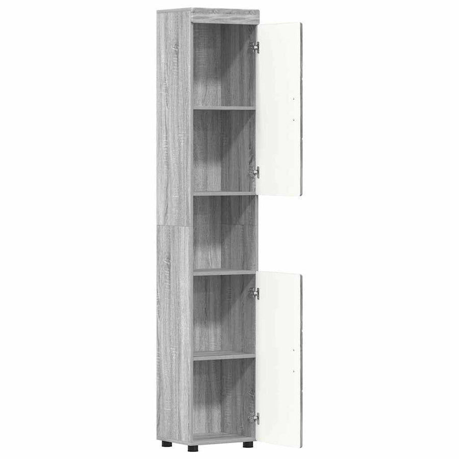 Badkamerkastenset TULUM Grijs Sonoma 37 x 31,5 x 203 cm