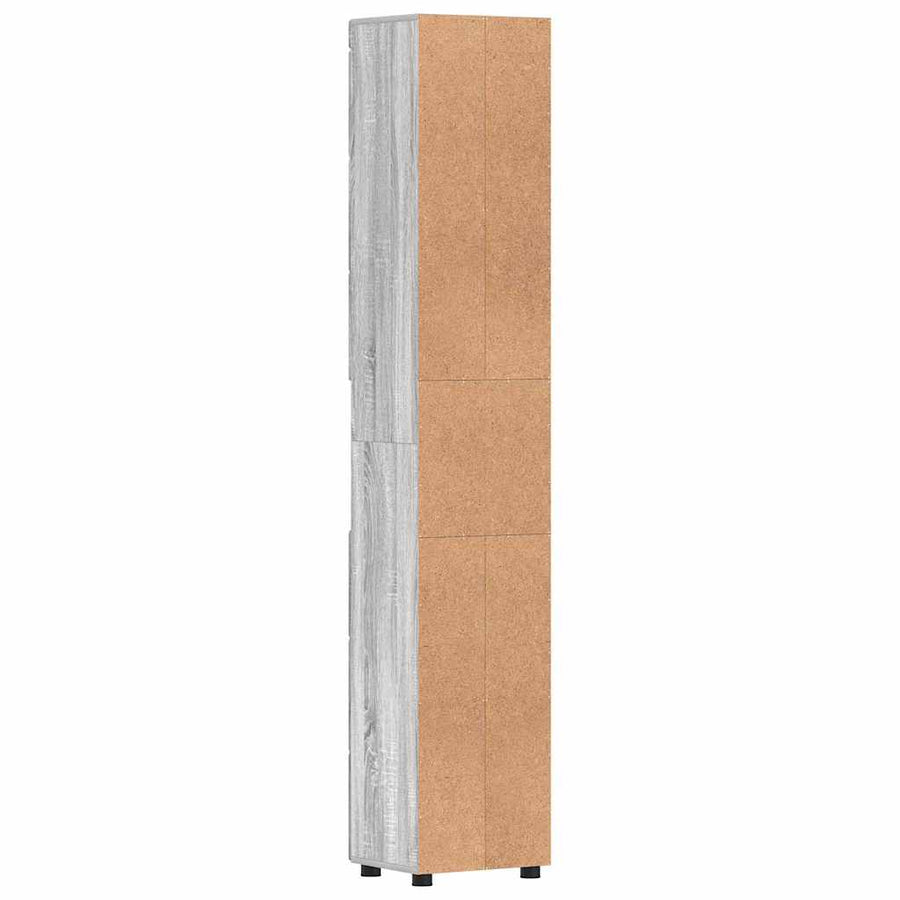 Badkamerkastenset TULUM Grijs Sonoma 37 x 31,5 x 203 cm