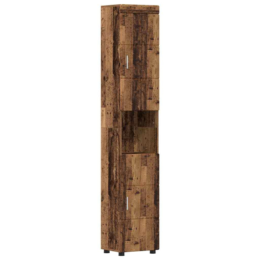 Badkamerkastenset TULUM Oudhout 37 x 31,5 x 203 cm Bewerkt hout