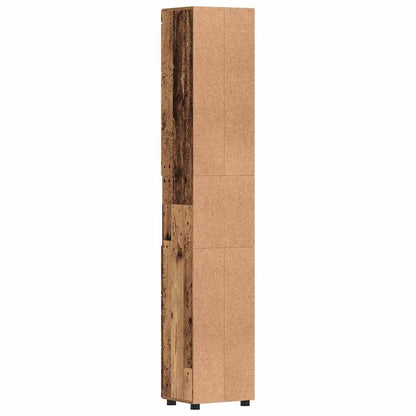 Badkamerkastenset TULUM Oudhout 37 x 31,5 x 203 cm Bewerkt hout