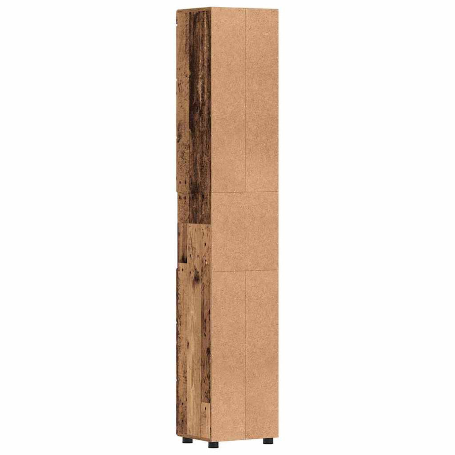 Badkamerkastenset TULUM Oudhout 37 x 31,5 x 203 cm Bewerkt hout
