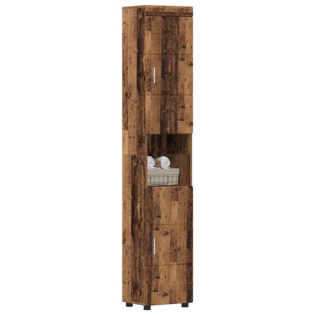 Badkamerkastenset TULUM Oudhout 37 x 31,5 x 203 cm Bewerkt hout