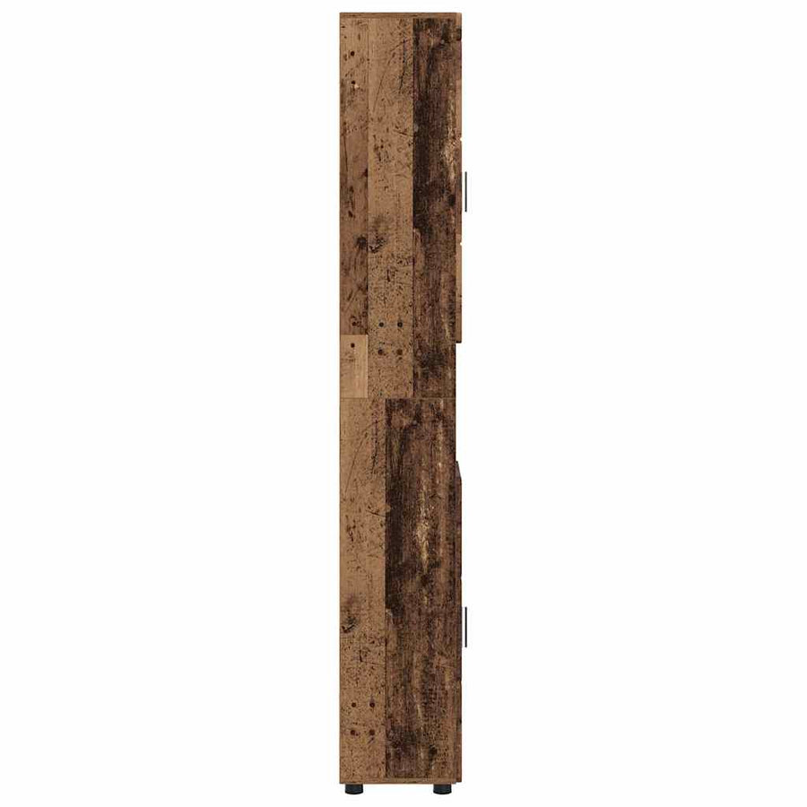 Badkamerkastenset TULUM Oudhout 37 x 31,5 x 203 cm Bewerkt hout