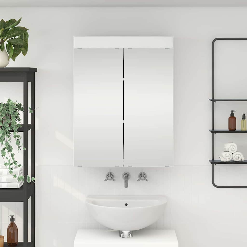 Badkamer spiegelkast TULUM Wit 60 x 16,5 x 78 cm Bewerkt hout
