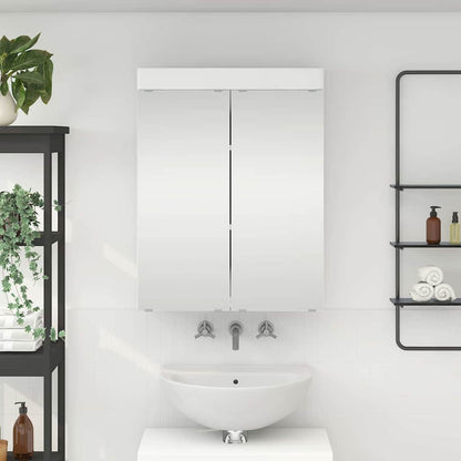 Badkamer spiegelkast TULUM Wit 60 x 16,5 x 78 cm Bewerkt hout