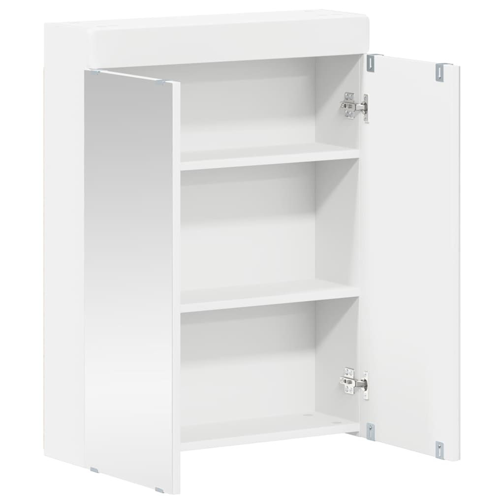 Badkamer spiegelkast TULUM Wit 60 x 16,5 x 78 cm Bewerkt hout